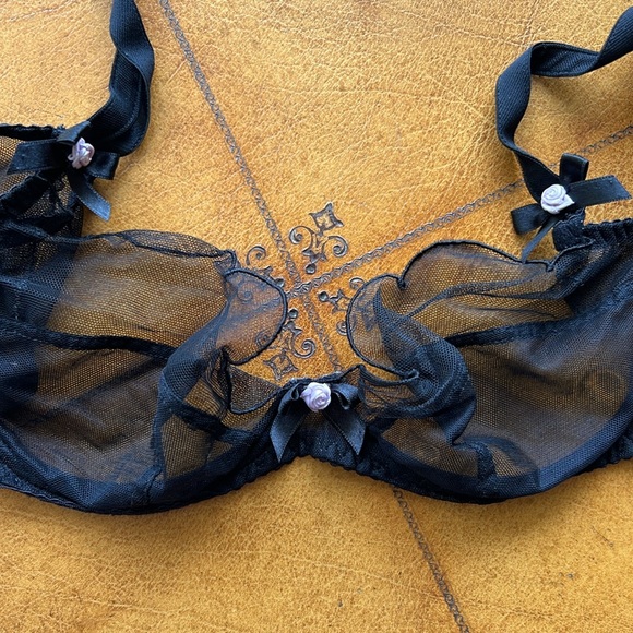 Sheer Plunge Underwired Bra - Picture 3 of 5